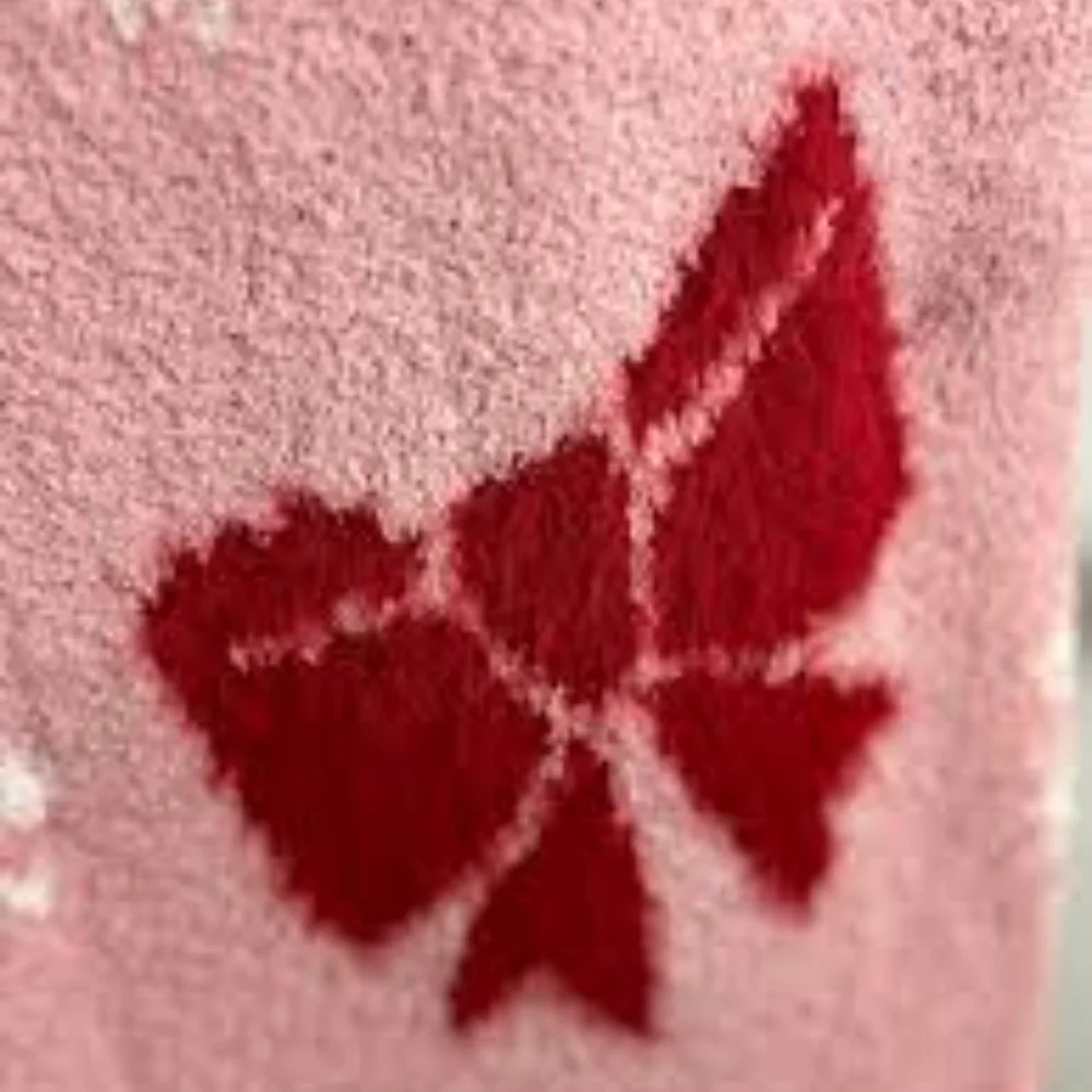 Festive Pink and Red Holiday Blanket